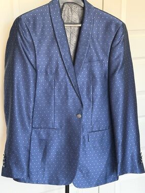 Macy's Blue Polka Dot Men's Sport Coat by Tallia